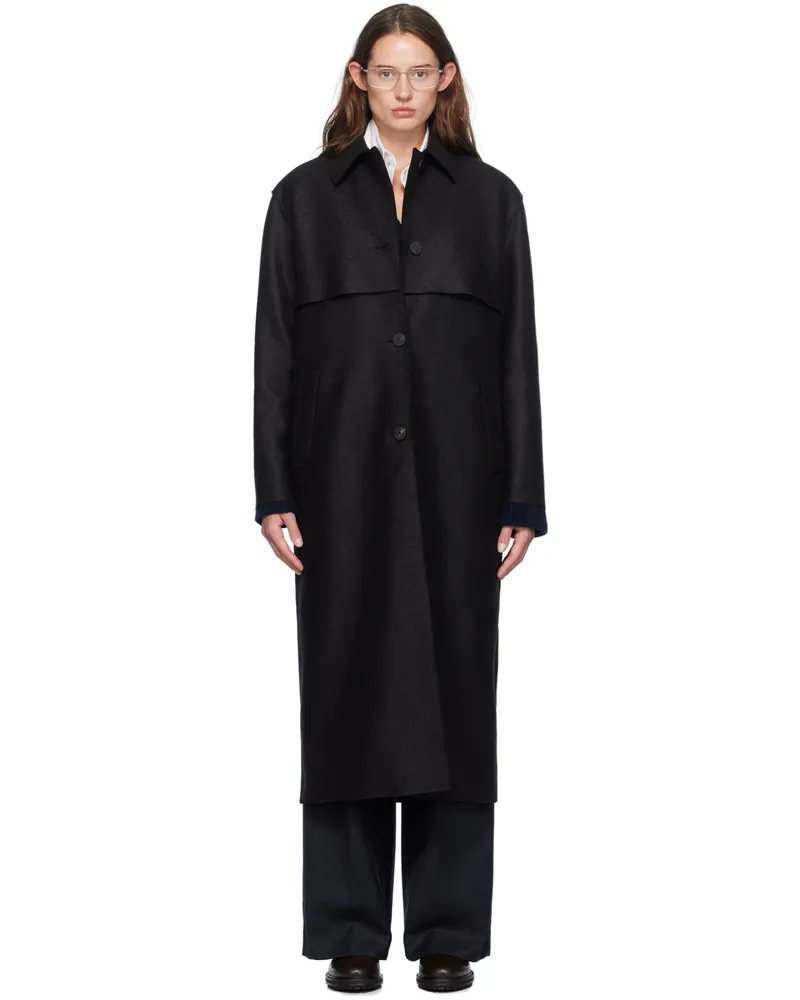 Harris Wharf London Black Shield Coat 199
