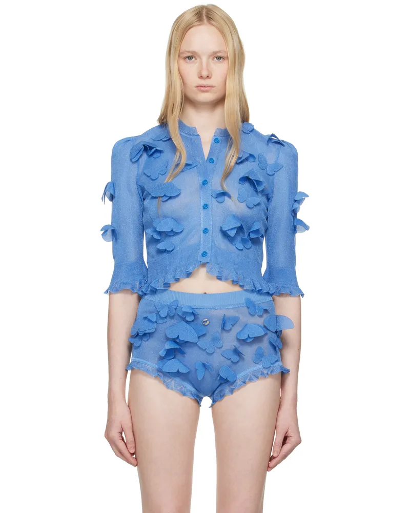 COPERNI Blue Knitted Butterfly Top Blue