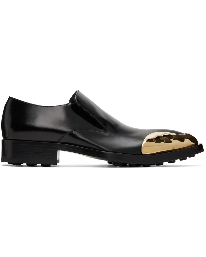 Jil Sander Black Metal Cap Loafers 001