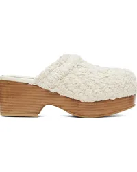 RECTO Off-White Bohemian Clogs Ivory