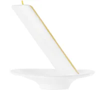White Candle & Candle Holder Set