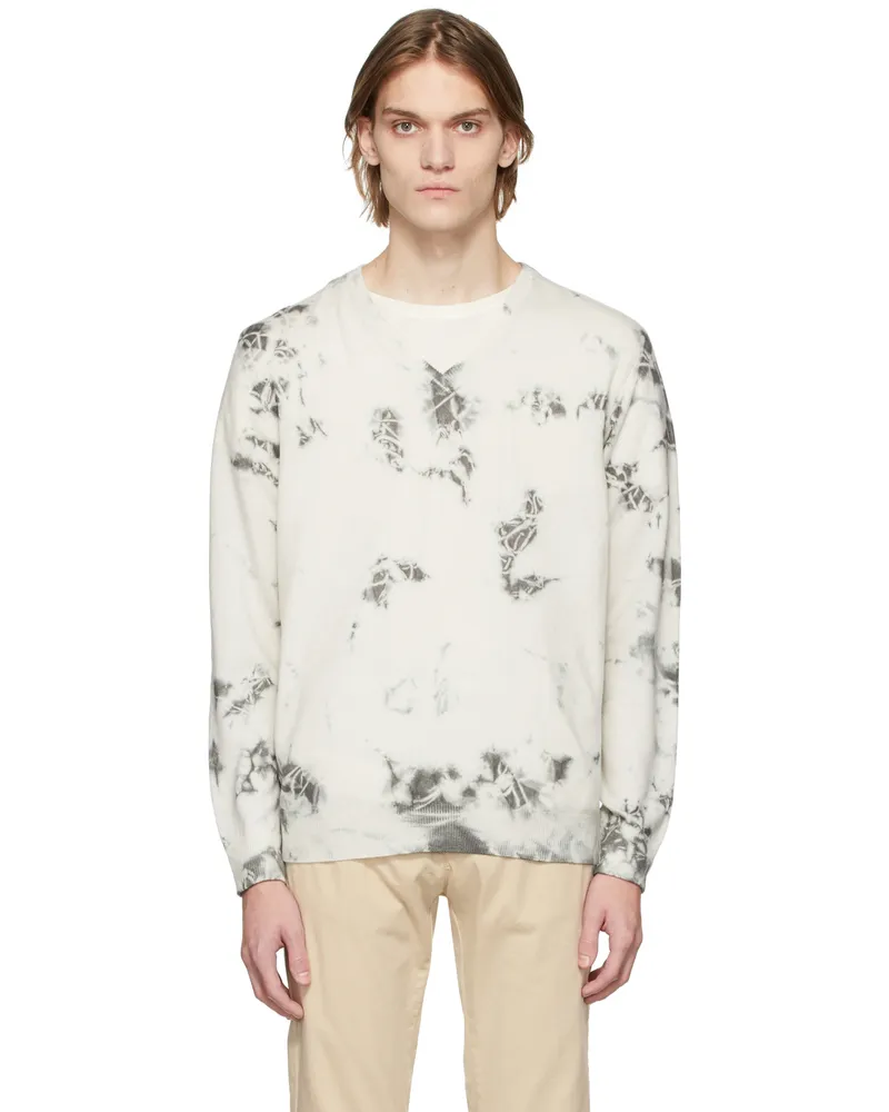 Massimo Alba Off-White & Grey Cashmere Ninni Sweater F648