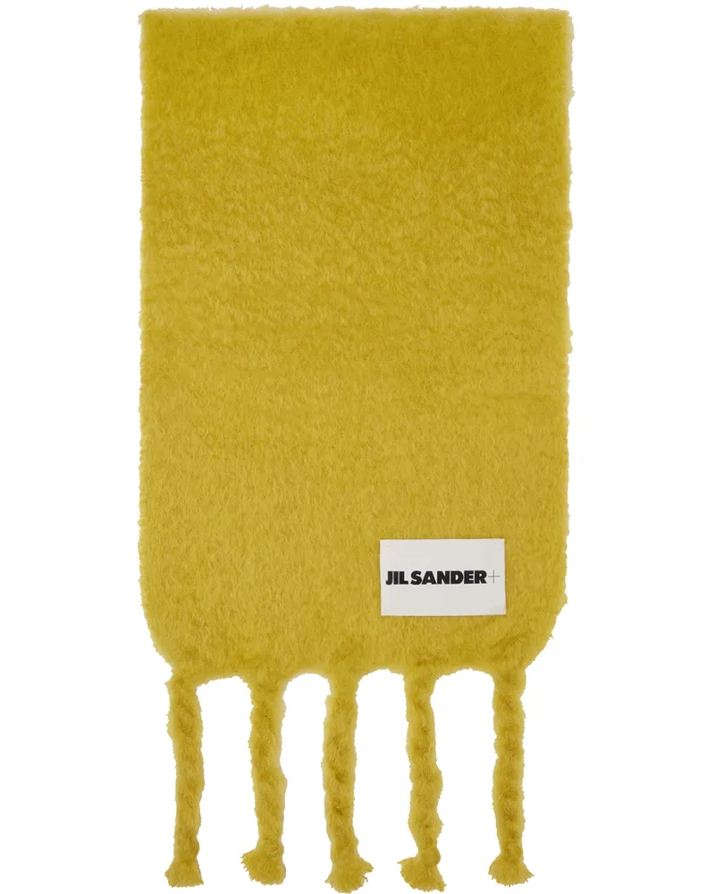 Jil Sander Yellow Plain Scarf 815