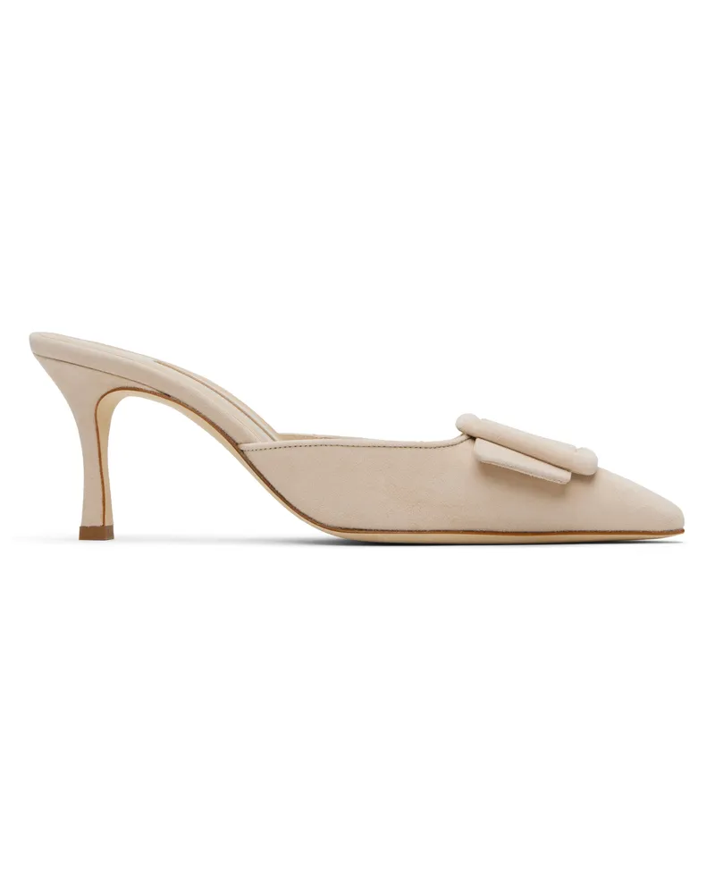 Manolo Blahnik Beige Maysale 70 Heeled Sandals Mnud(2601)
