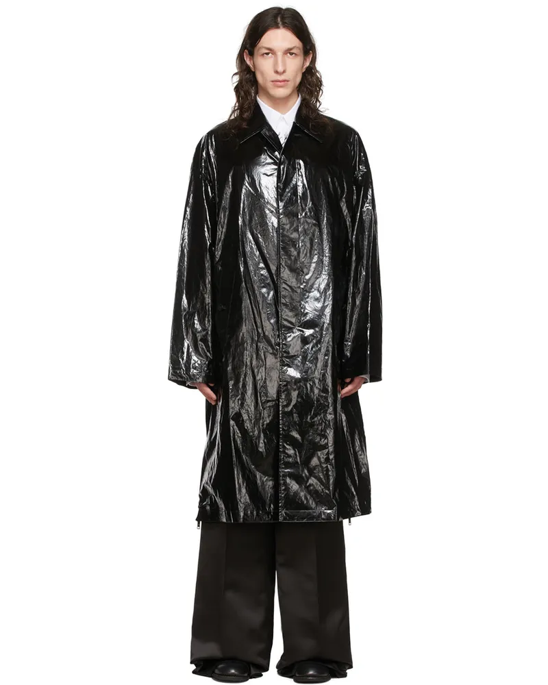 Johnlawrencesullivan Black Cotton Coat Black