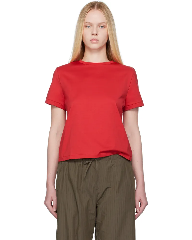 AMOMENTO Red Basic T-Shirt Red