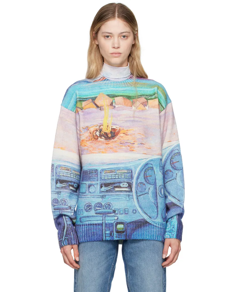 J.W.Anderson Blue Printed Sweater 835