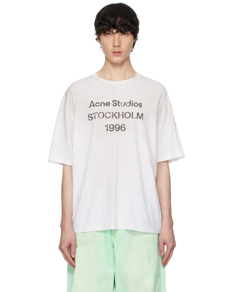 Acne Studios Off-White Relaxed Fit Logo T-shirt Dc6