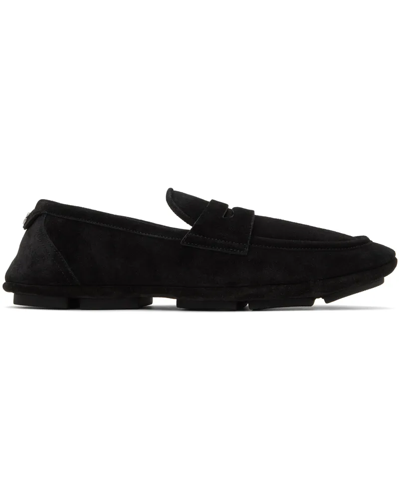 Dolce & Gabbana Black DG Driver Loafers Nero