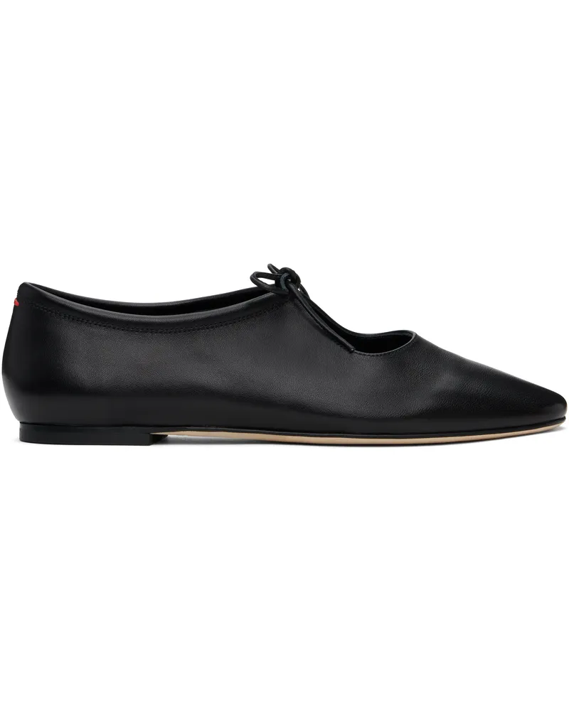 aeyde Black Della Ballerina Flats Black