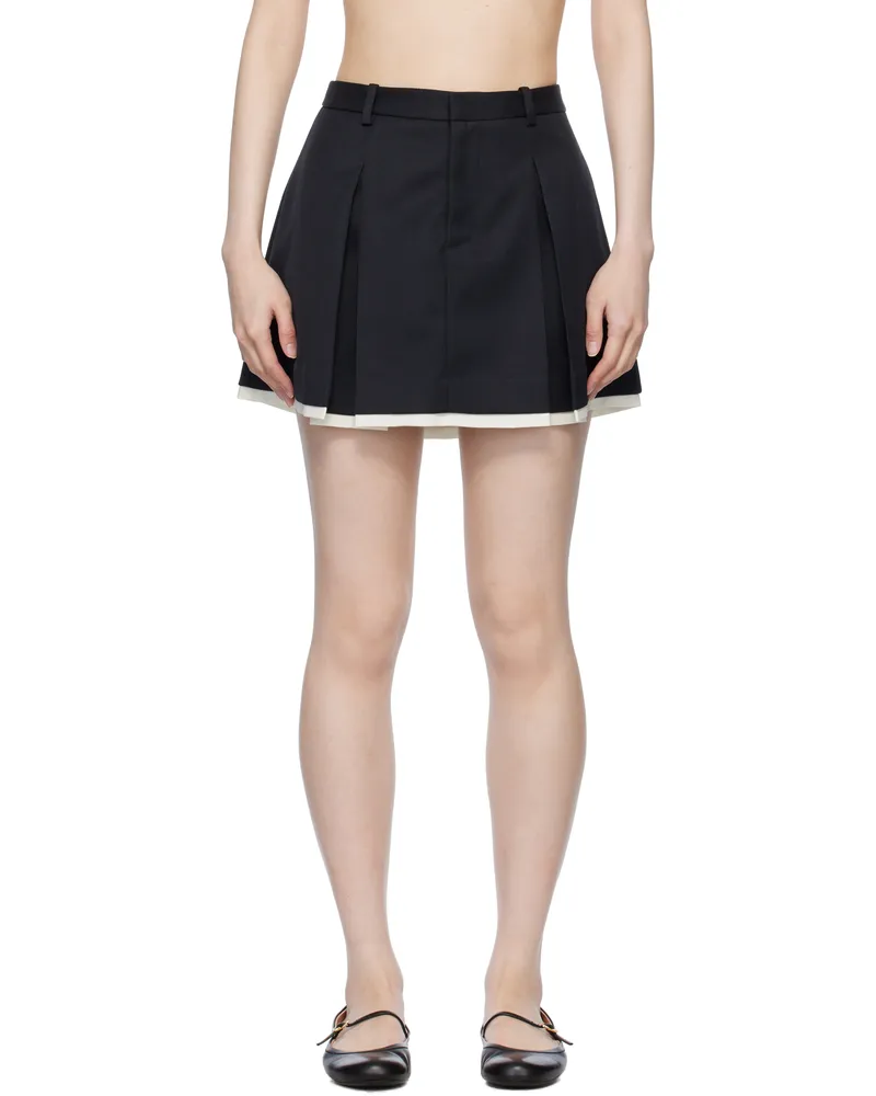 Sandy Liang Black Barlowe Miniskirt Black