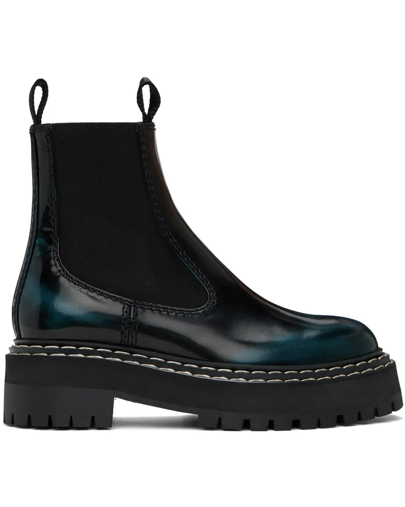 Proenza Schouler Black Lug Sole Platform Combat Boots 19090