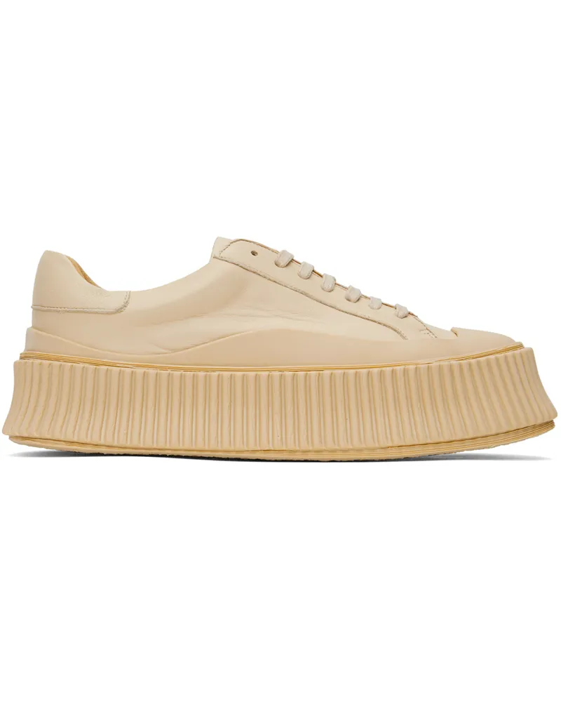 Jil Sander Beige Leather Sneakers 685