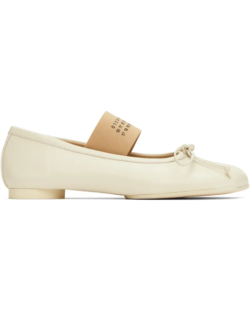 Maison Margiela Off-White Anatomic Ballerina Flats T2012