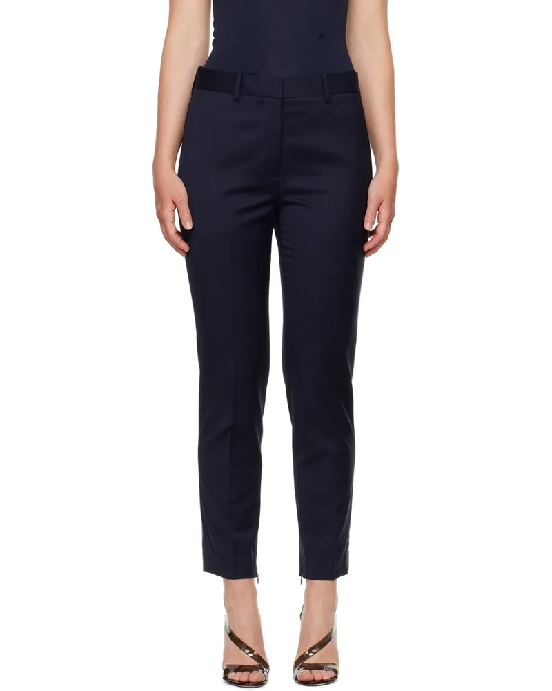 Helmut Lang Navy Slim-Fit Trousers Navy
