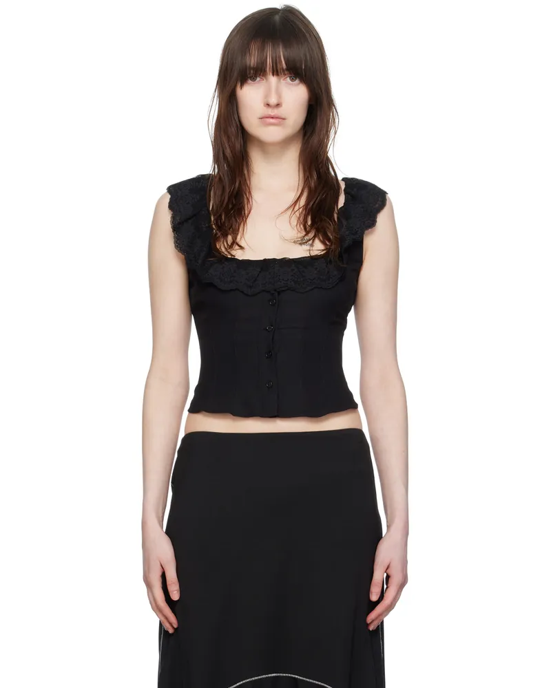 GUIZIO Black Paloma Tank Top Black