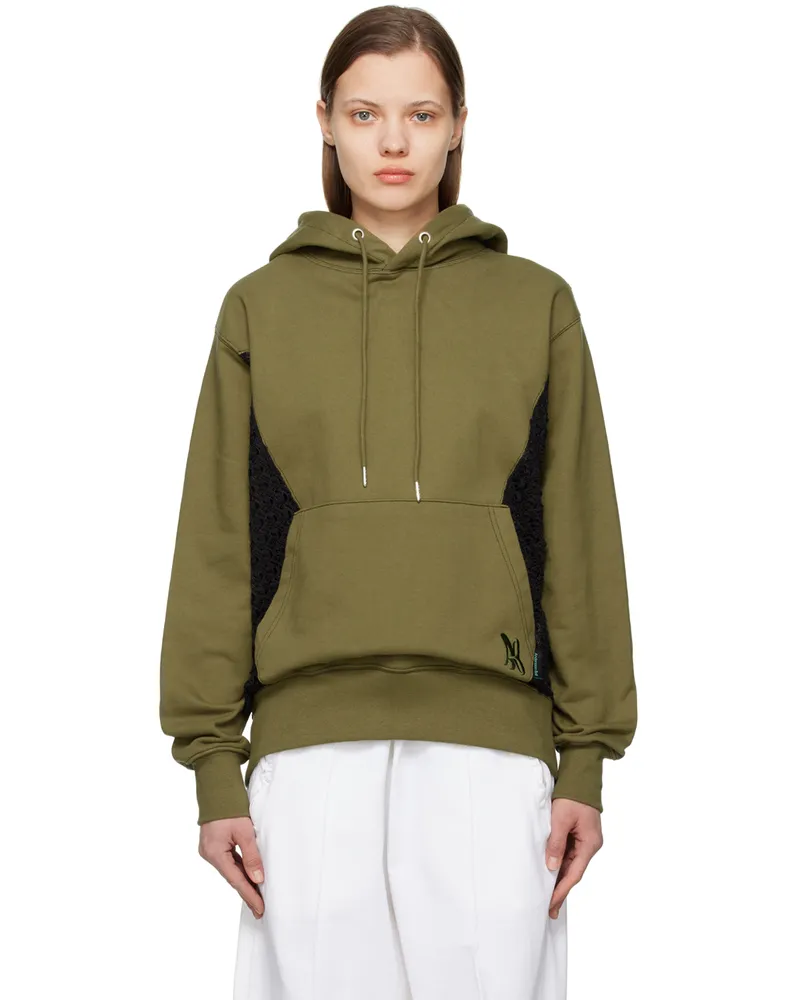 Andersson Bell Khaki Paneled Hoodie Khaki