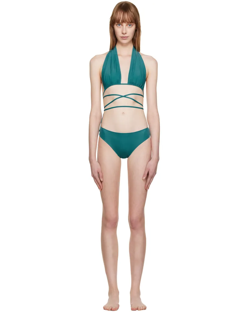 ioannes Blue Tie Bikini Moroccan