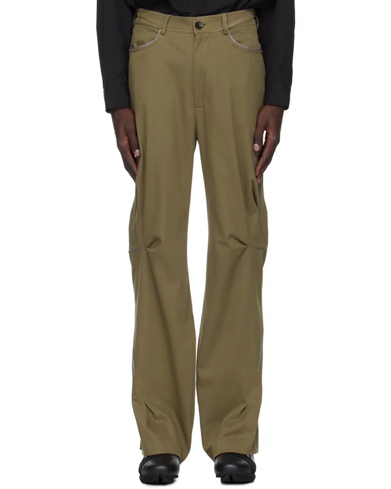 KIKO KOSTADINOV Khaki Ohne K-Dart Trousers Brass