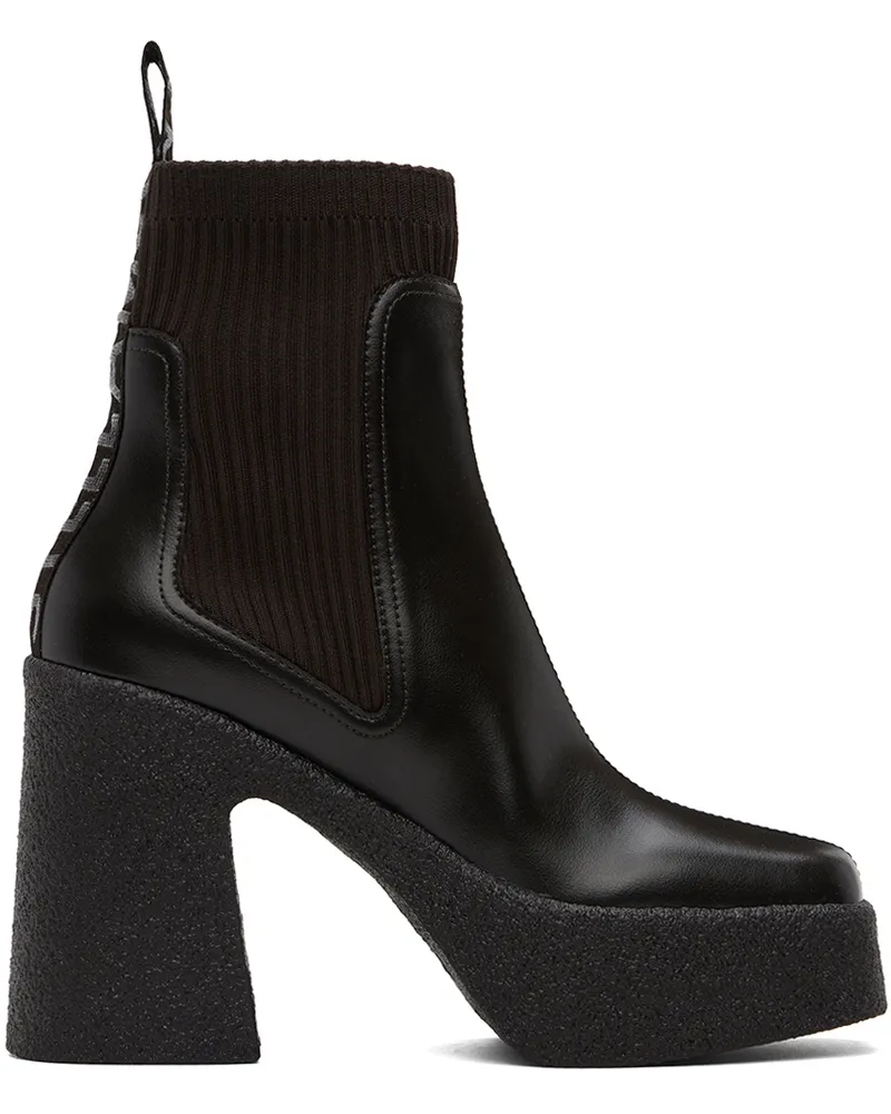 Stella McCartney Brown Skyla Heeled Sock Boots 2040
