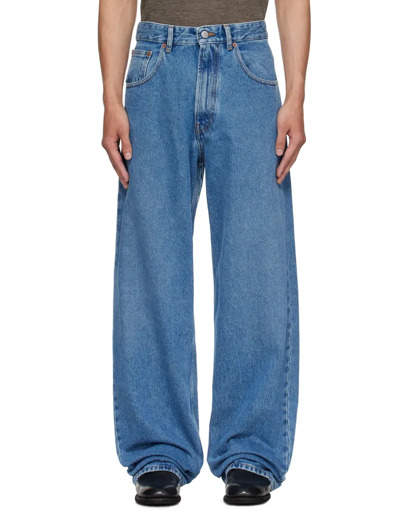 Maison Margiela Blue Wide-Leg Jeans 967