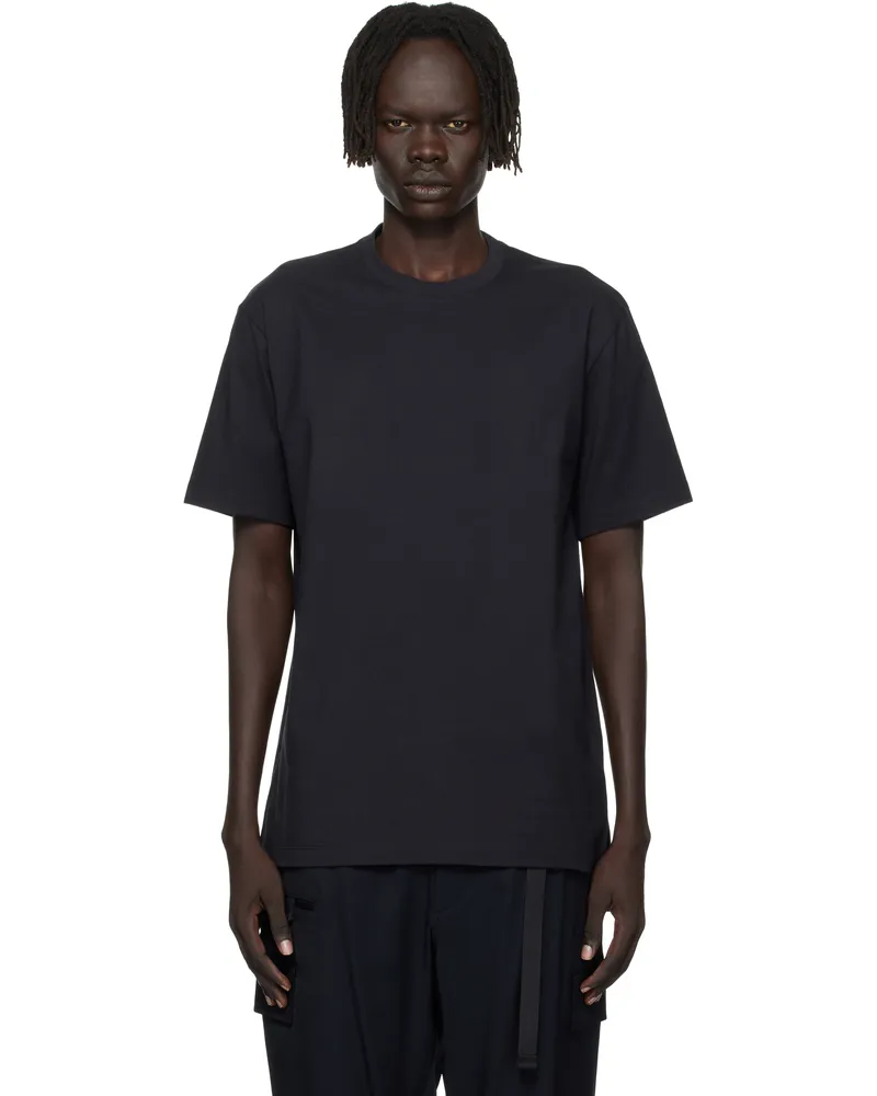 Y-3 Black Graphic Short Sleeve T-shirt Black