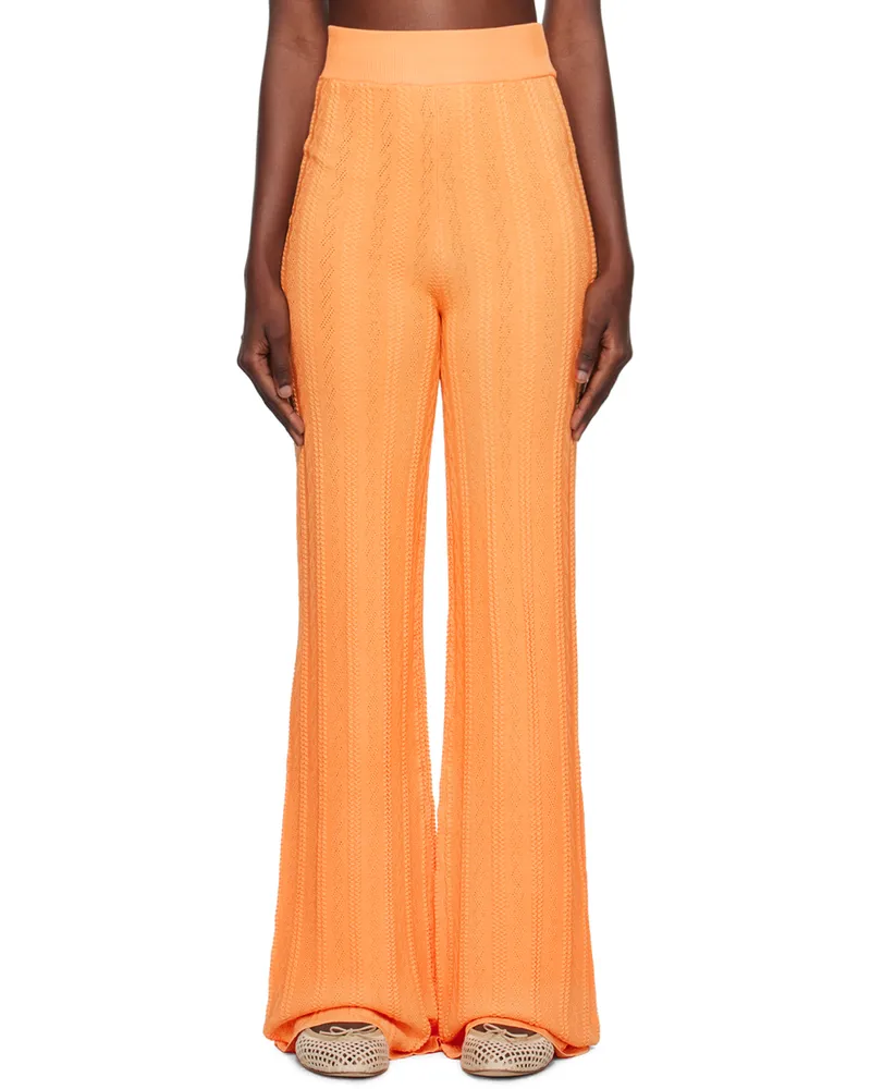 ROTATE Birger Christensen Orange Straight Pants 14-1133