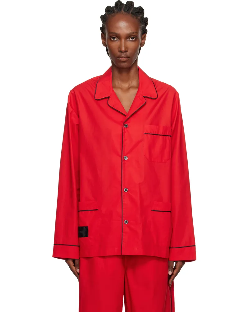 MAGNIBERG Red Dolce Pyjama Shirt Petunia