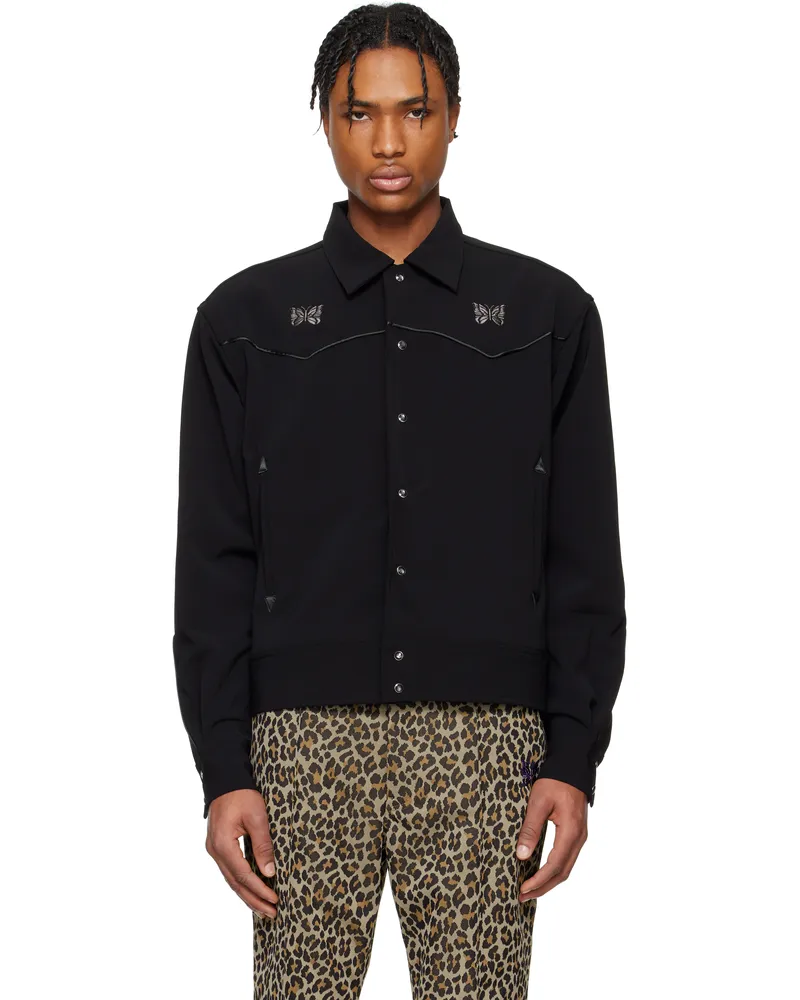 NEEDLES Black Piping Cowboy Jacket C-black