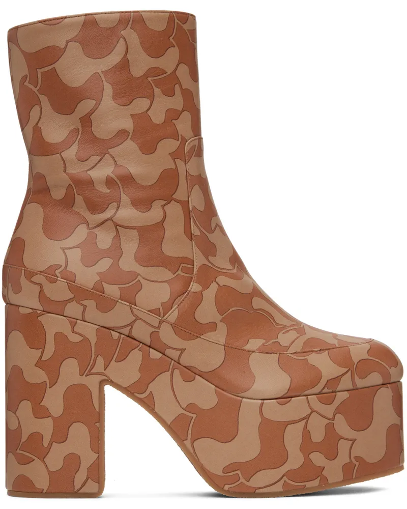 Dries van Noten Brown Platform Boots 703