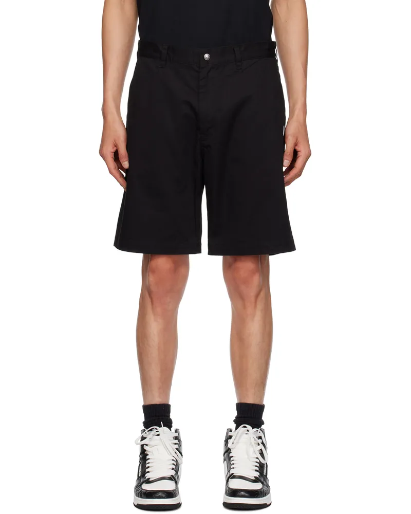 BAPE Black Ape Head One Point Shorts Black