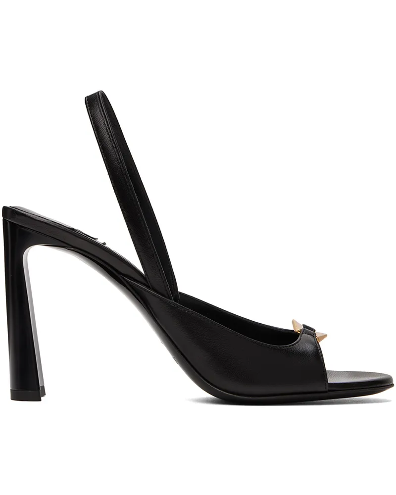 Jimmy Choo Black Lev 95 Heeled Sandals Black