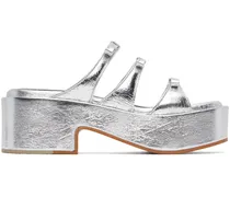 Silver Ribbon Sandals