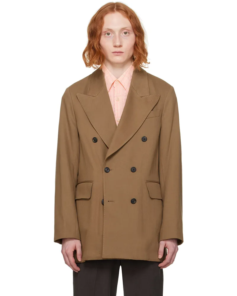 Our Legacy Brown Sharp DB Blazer Olive
