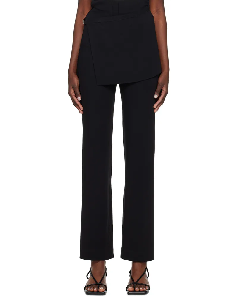 Paris Georgia Black Apron Trousers Black