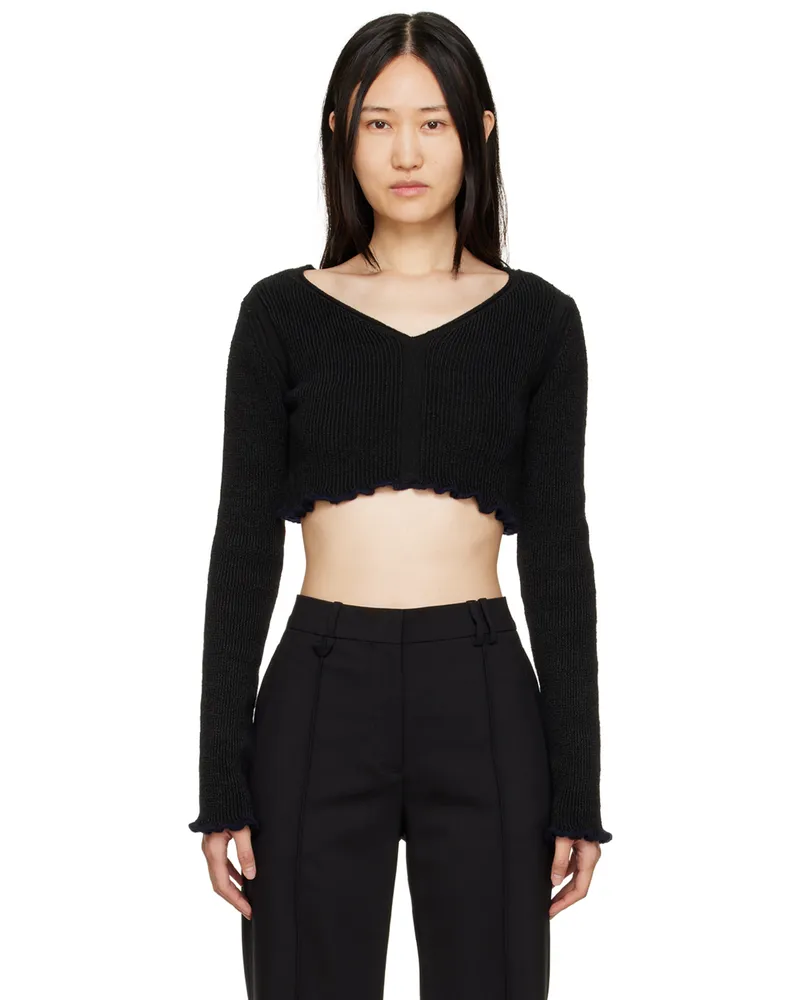 Jacquemus Black & Navy 'La Maille Santon' Sweater 990