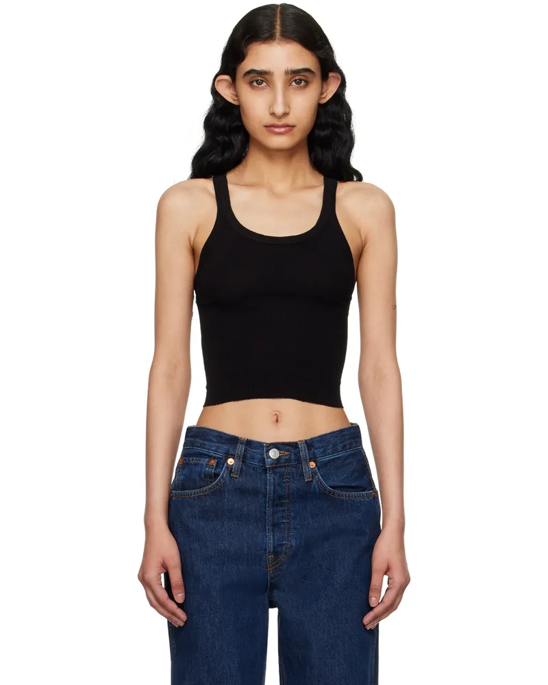 RE/DONE Black Hanes Edition Tank Top Black