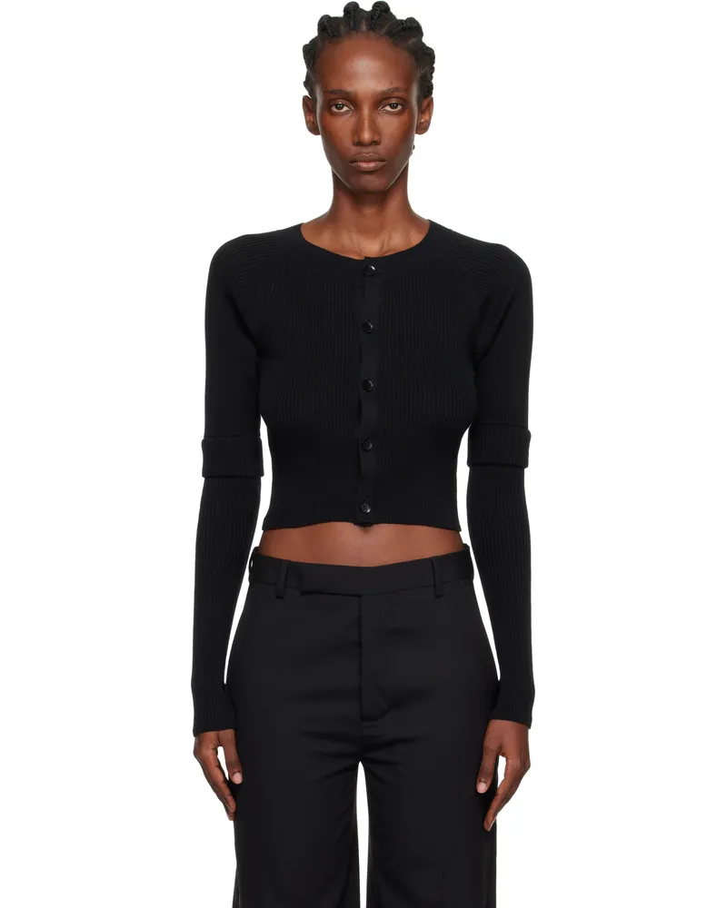 Yohji Yamamoto Black Double Sleeve Short Cardigan 2