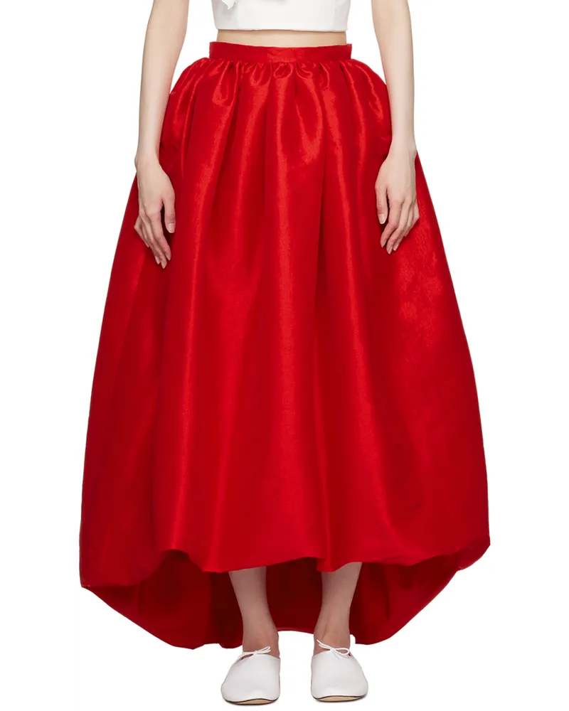 Kika Vargas SSENSE Exclusive Red Nina Midi Skirt Red