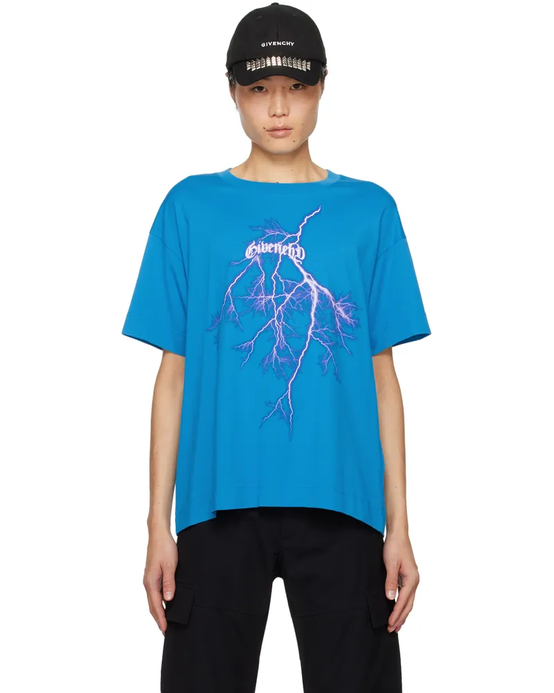 Givenchy Blue Graphic T-Shirt 430-bright