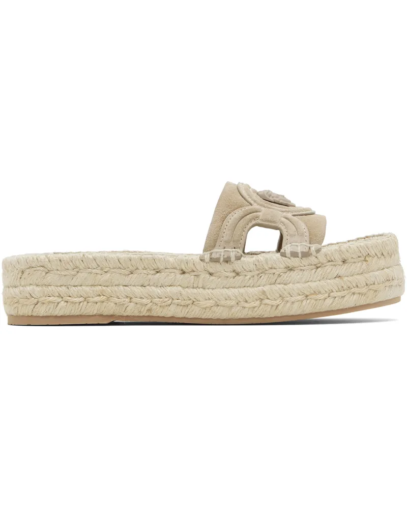 Versace Beige Medusa '95 Platform Espadrille Sandals 1k880-beige