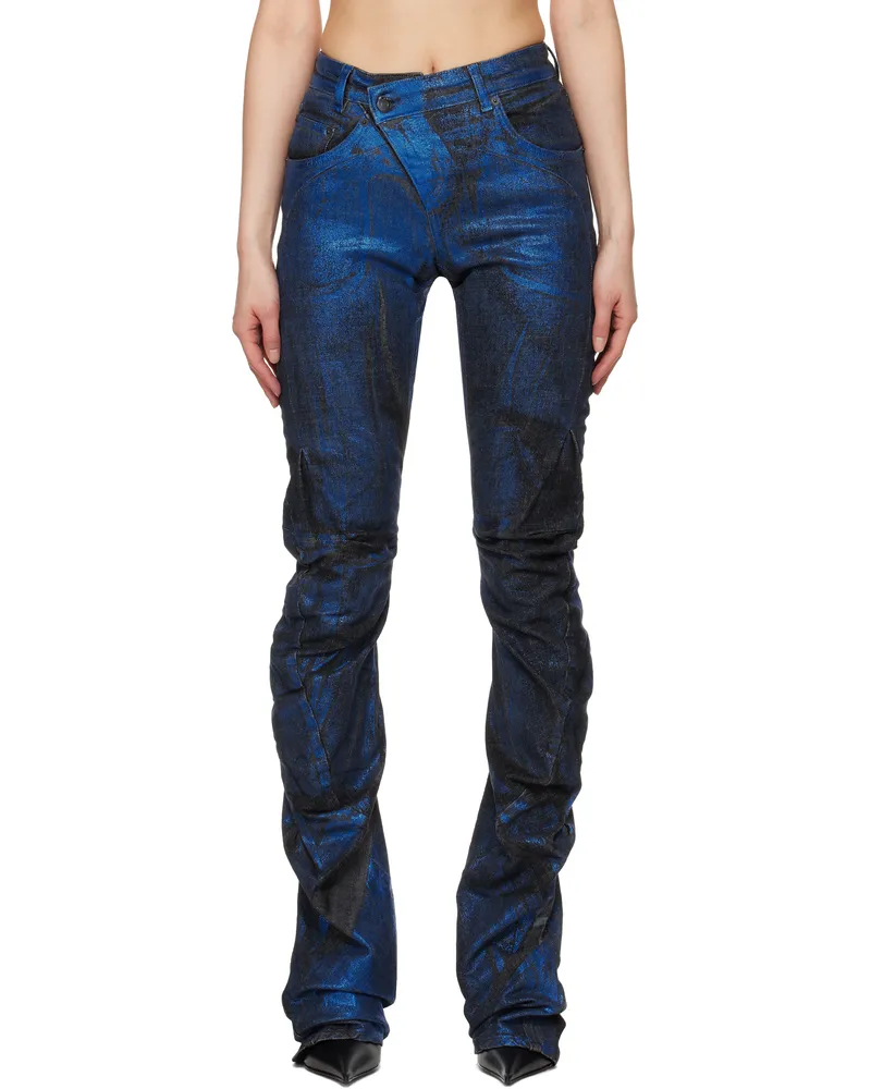 OTTOLINGER SSENSE Exclusive Black & Blue Drape Denim Jeans Black
