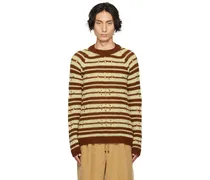 Brown & Green Striped Sweater