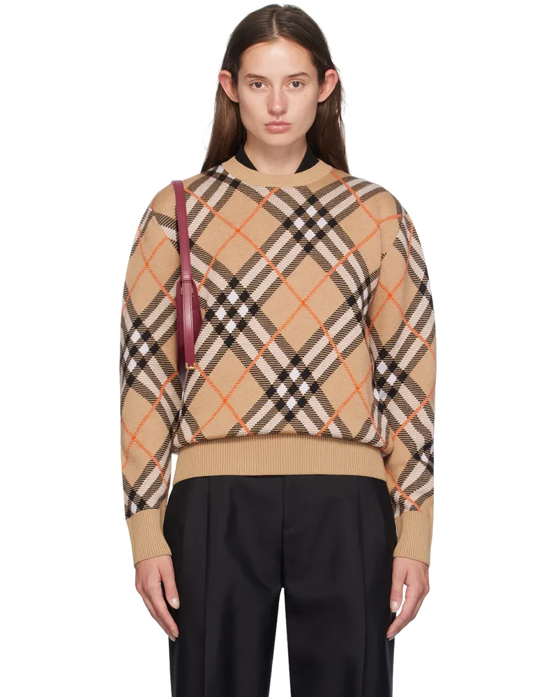 Burberry Beige Check Sweater B9368