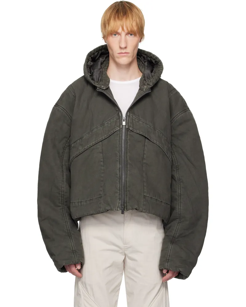 Heliot Emil Gray Parametrical Worker Jacket Grey