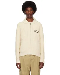 Kijun Beige Cowichan Zip Cardigan Ivory