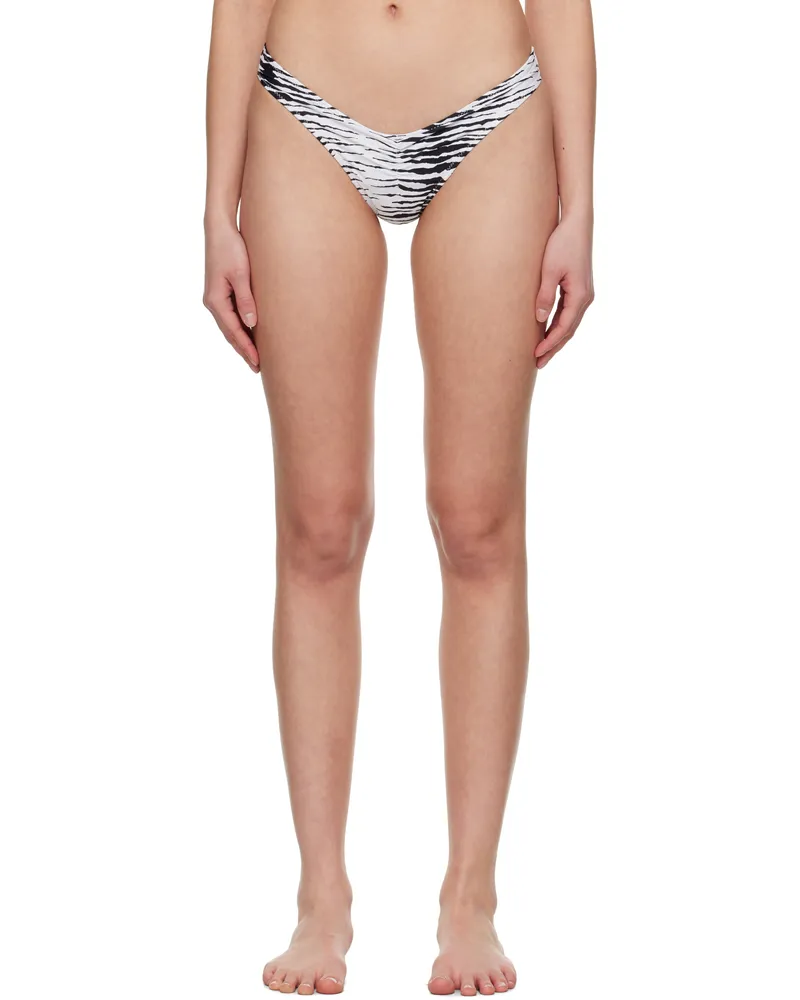 Miaou White & Black Bambi Bikini Bottom Zebra