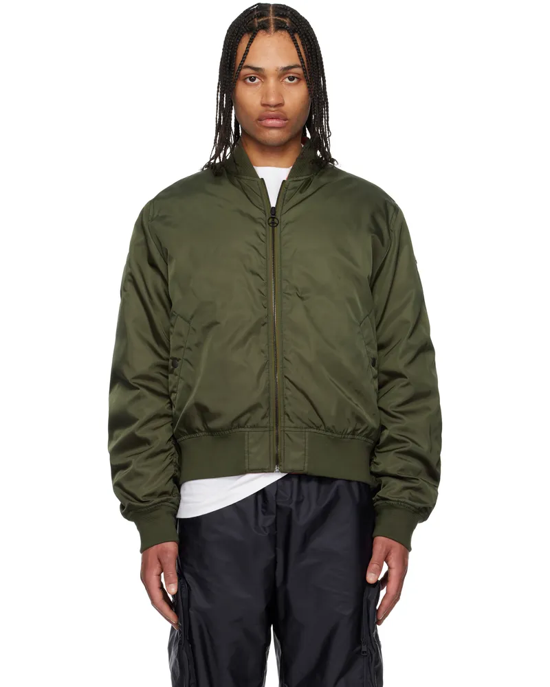 Moncler Mercedes-Benz by NIGO Khaki & Orange Neper Down Bomber Jacket 833