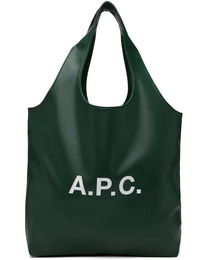 A.P.C. Green Ninon Tote Kaf