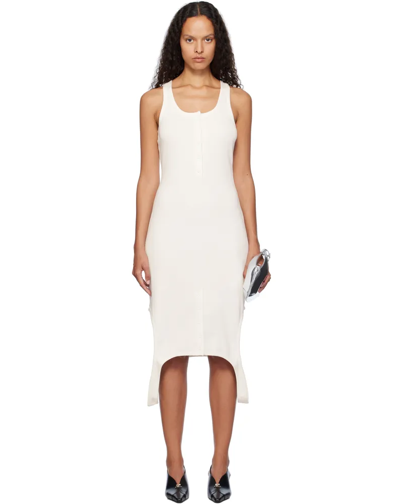 Courrèges White Reversed Light Knit Minidress 1